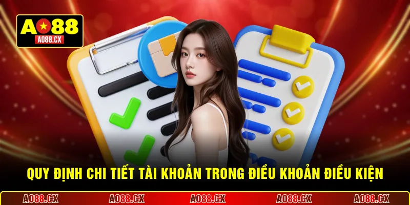  Quy định chi tiết tài khoản trong điều khoản điều kiện